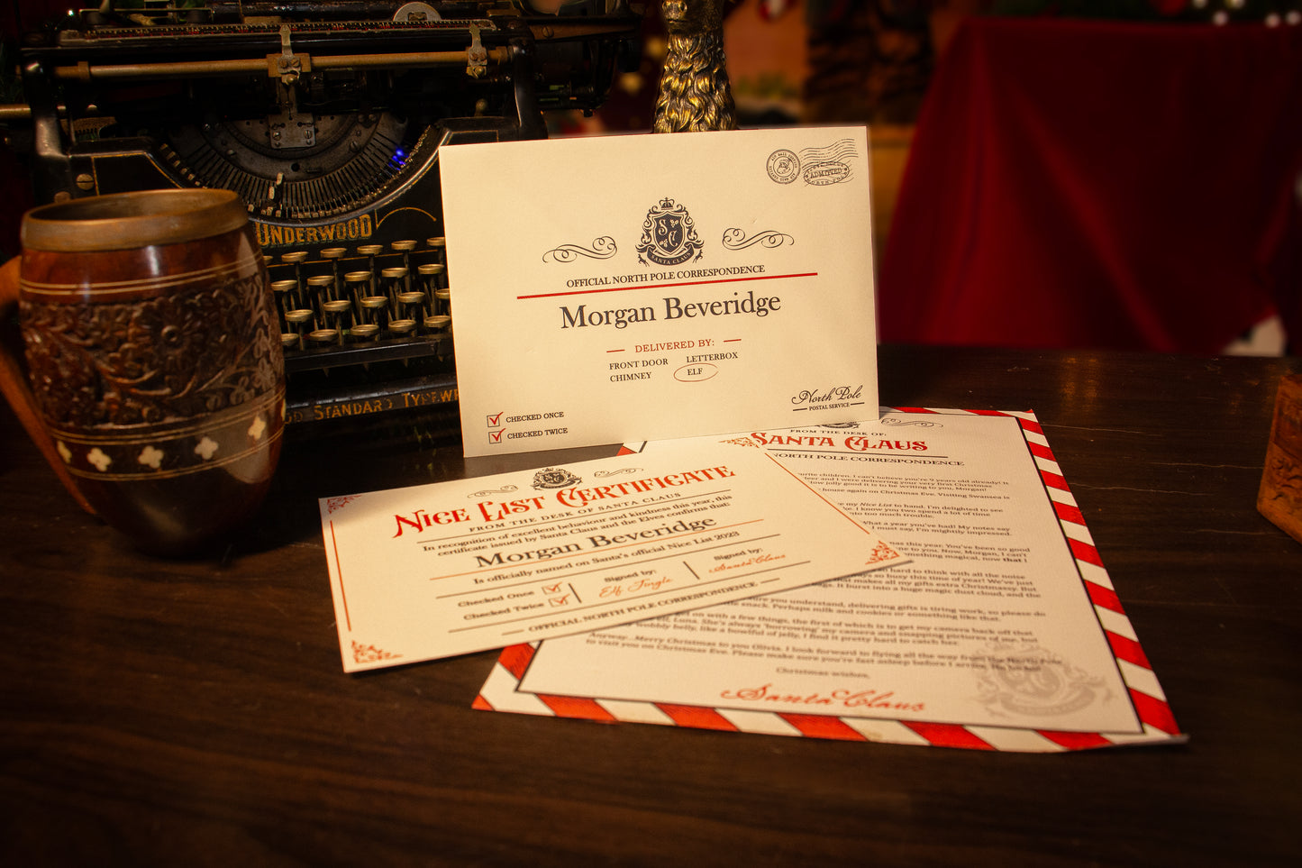 Luxury Authentic Personalised Santa Letter & Nice List Certificate 2025 + FREE extras (SOLD OUT)
