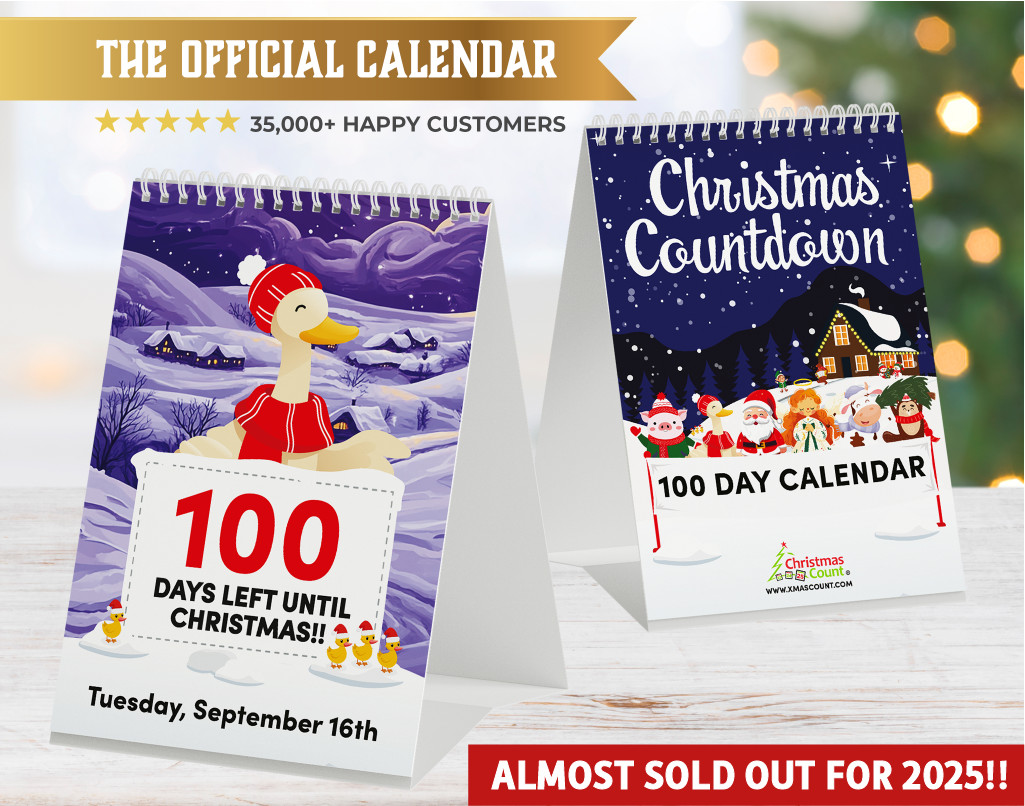 100 Day Christmas Countdown Official Calendar 2025